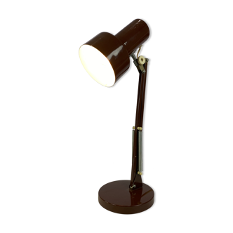 Table lamp in brown lacquered metal, of Danish design from the 1970s
