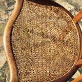 Elegant solid walnut office chair circa 1900.