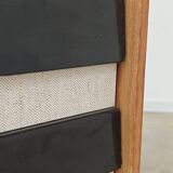 Wooden commode U 453 black and white by Jiri Jiroutek for Intérier Praha