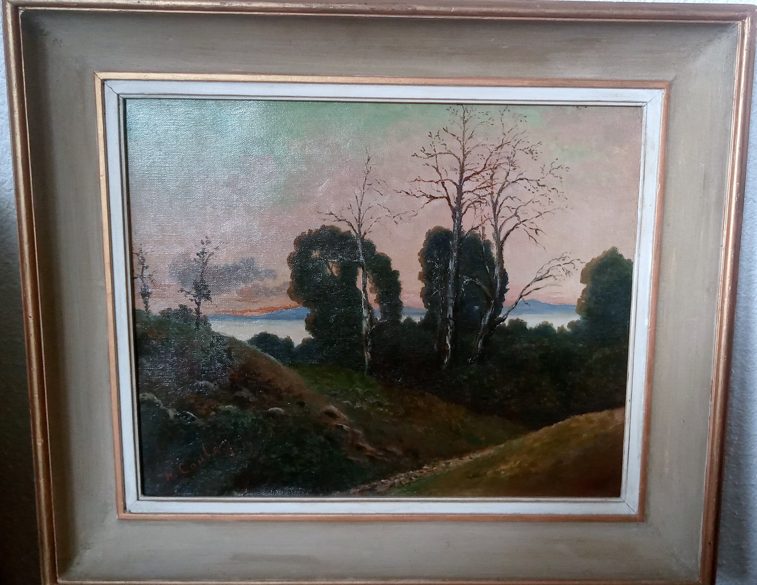 Lac de Vassivière au soleil sunset by Henri COULON (1855-1936) School of CROZANT