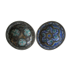 Duo of antique plates in filigree Hispano Moorish ceramics