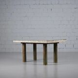 Table basse en mosaïque dans le style de « Route de campagne en Provence » de Van Gogh