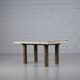Mosaic coffee table in the style of Van Gogh's "Country Road in Provence"