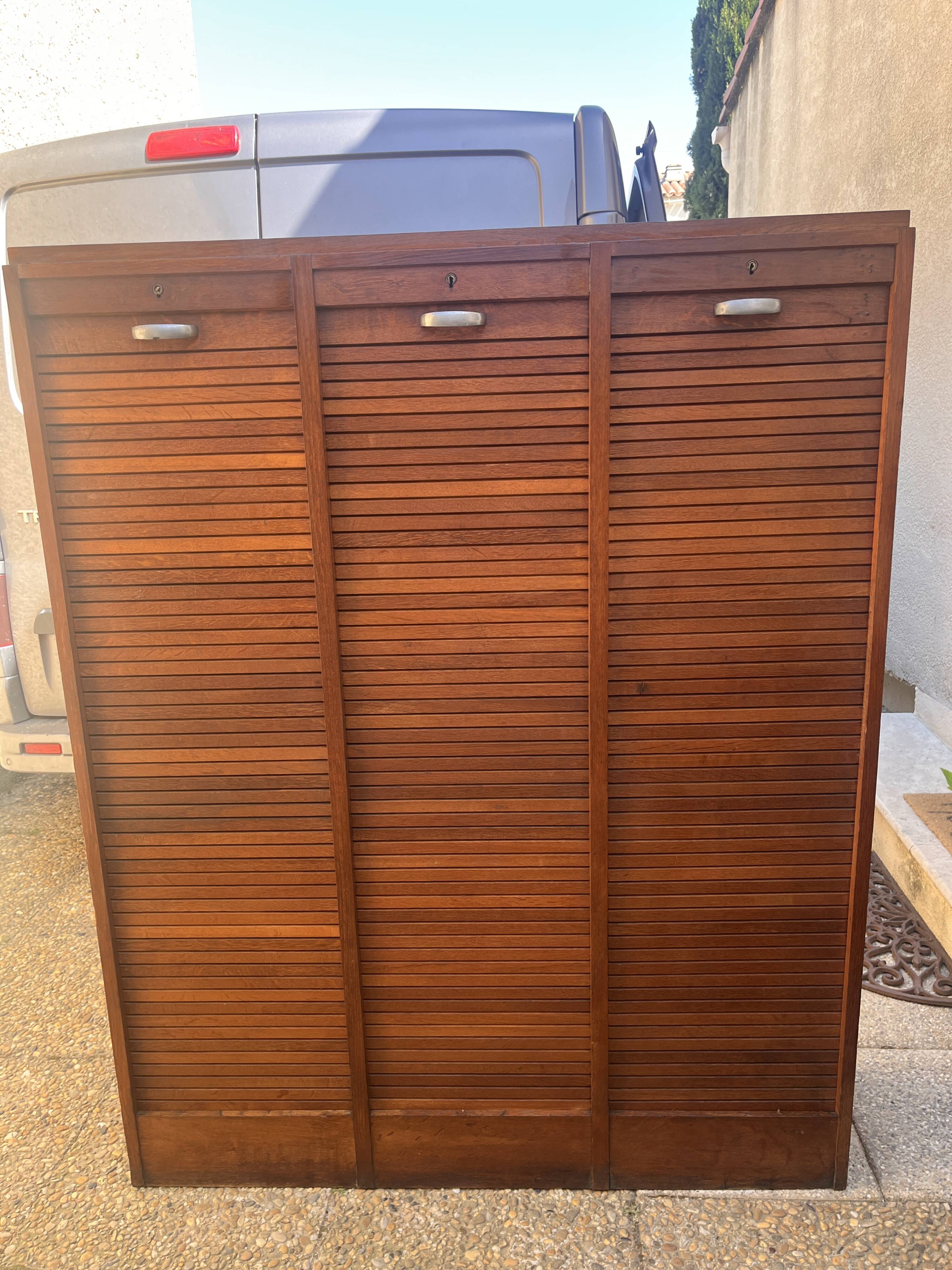 vintage wooden curtain cabinet from the 1950s/60s