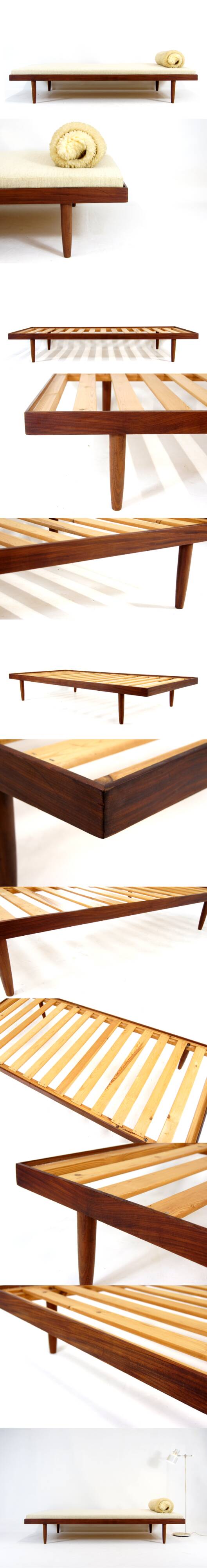 CUSTOM Retro Vintage Danish Single Day Bed Sofa Futon Mid Century Teak MCM