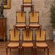 Set of 6 Empire dining chairs – Mahogany, gilded bronze (ombp)