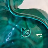 Plat vintage Barbotine fraisier Vallauris.