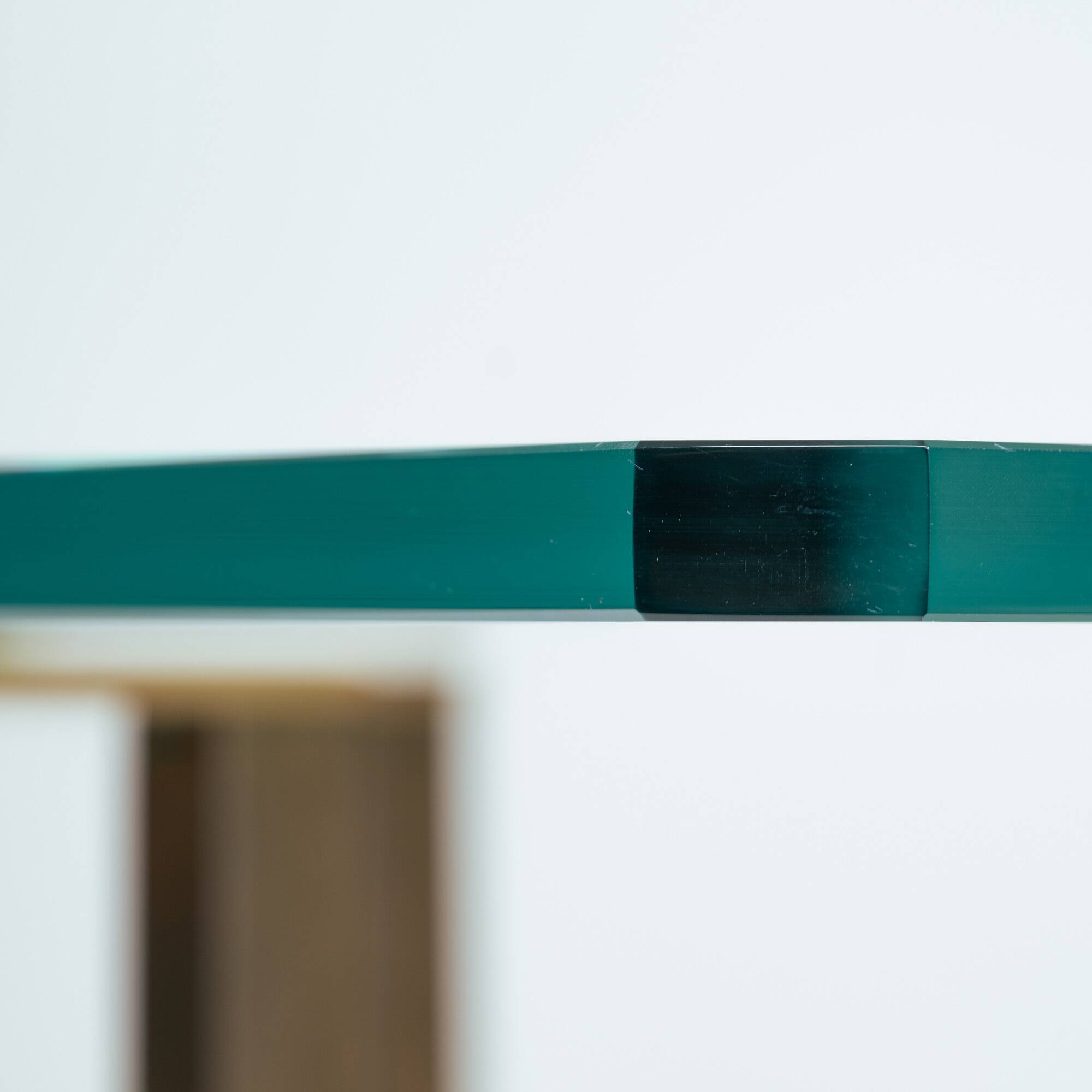 Peter Ghyczy t18 bronze cut glass sidetable, brutalist classic