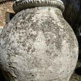 Large ancient pottery jar in terracotta from the 18th century.