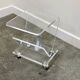 Vintage Lucite magazine cart, 1980s