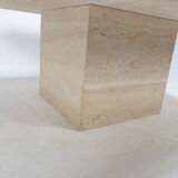 Italian travertine coffee table, 1980