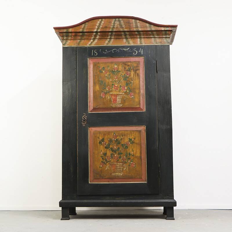 Cabinet de mariée peint d'art populaire 1854