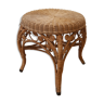 Tabouret peacock en rotin, années 60