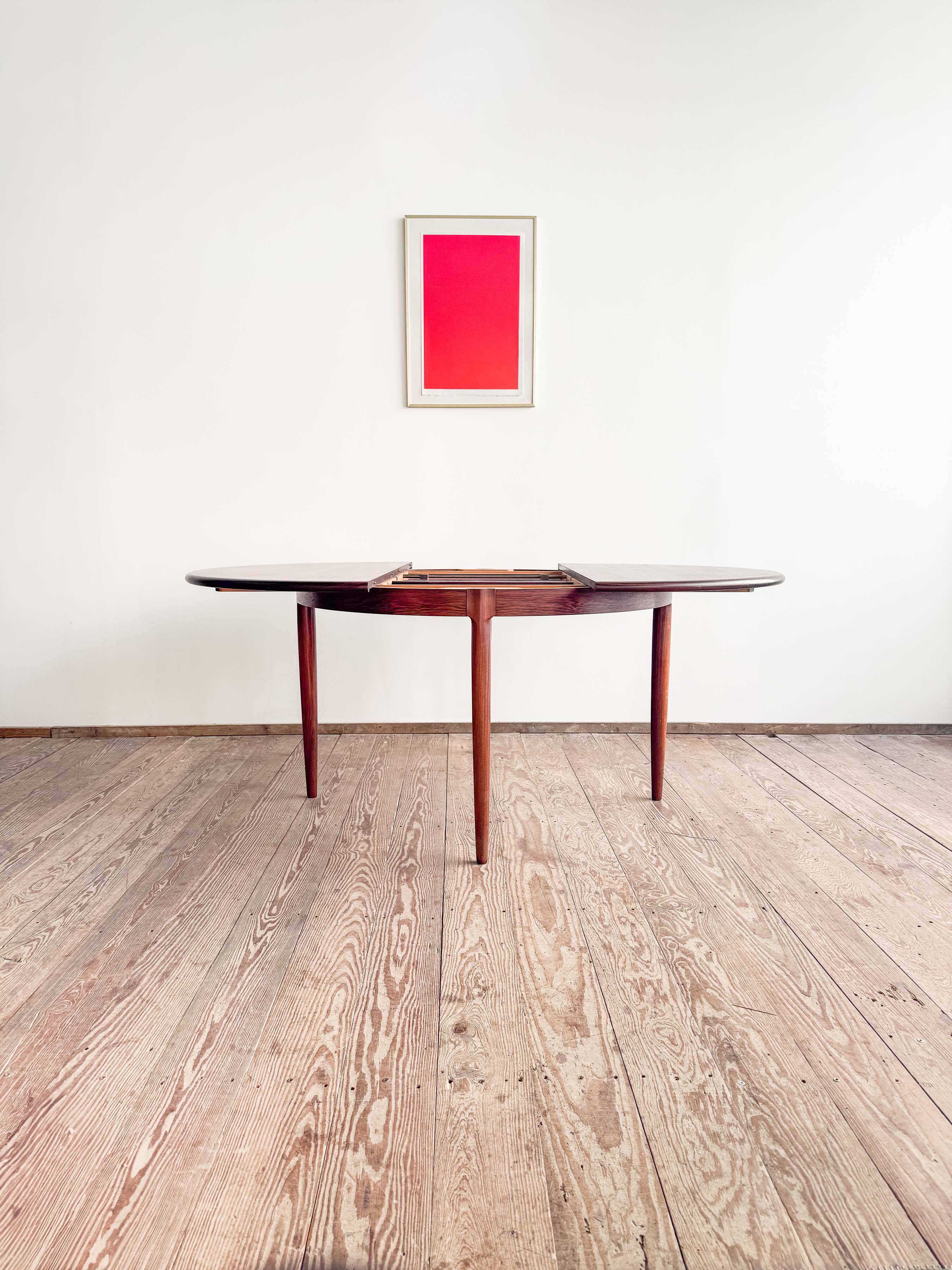 Table à manger danoise Mid-Century Modern en palissandre, Niels O. Møller