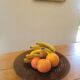 Grande coupe à fruit/centre de table Art déco en verre fumé