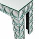 Console table en verre carreaux de miroir bombe argenté table d’entrée
