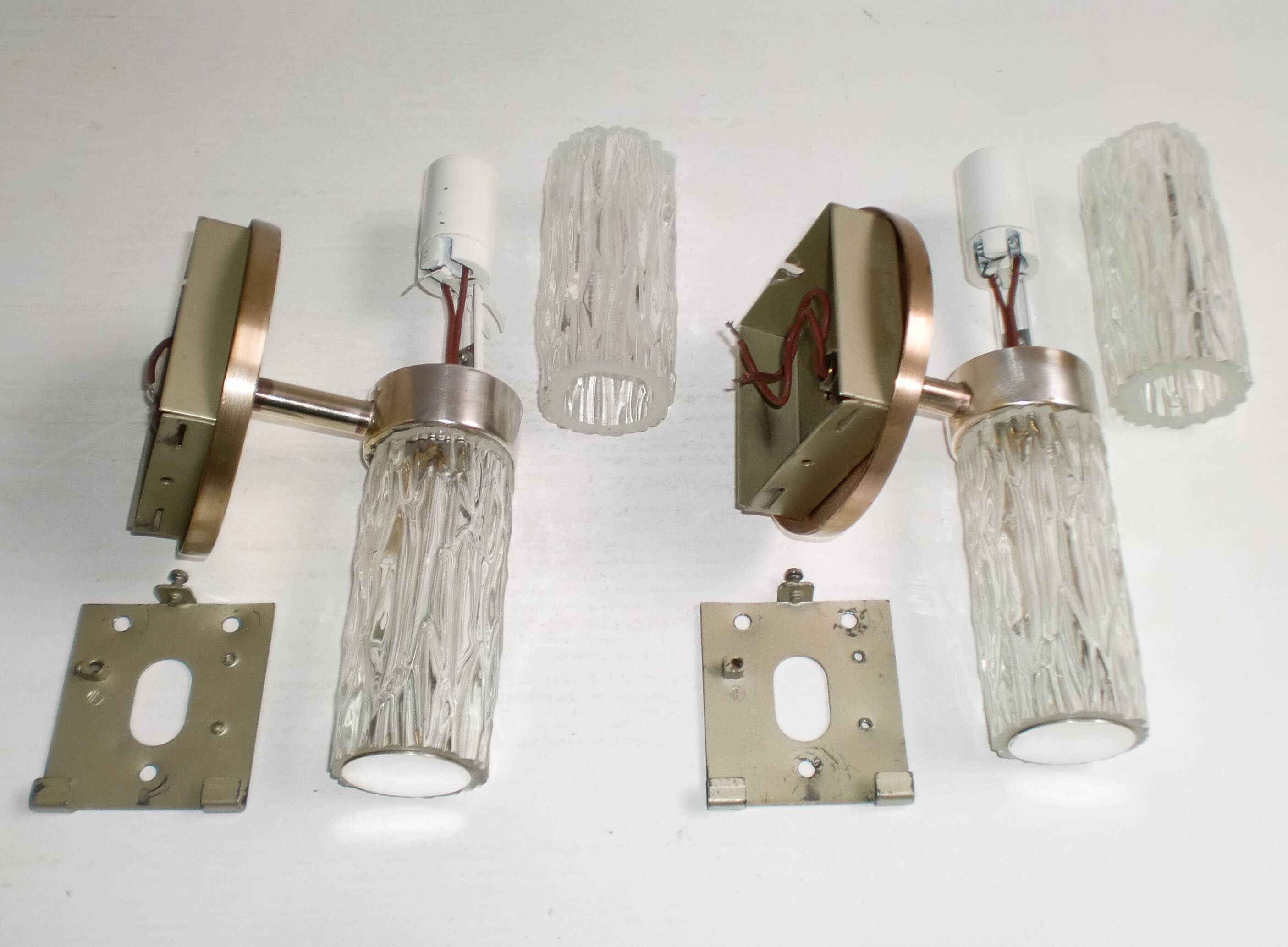 2x Kaiser Leuchten Wall Lamps, 1960s Mid-Century Modern MCM Sconces