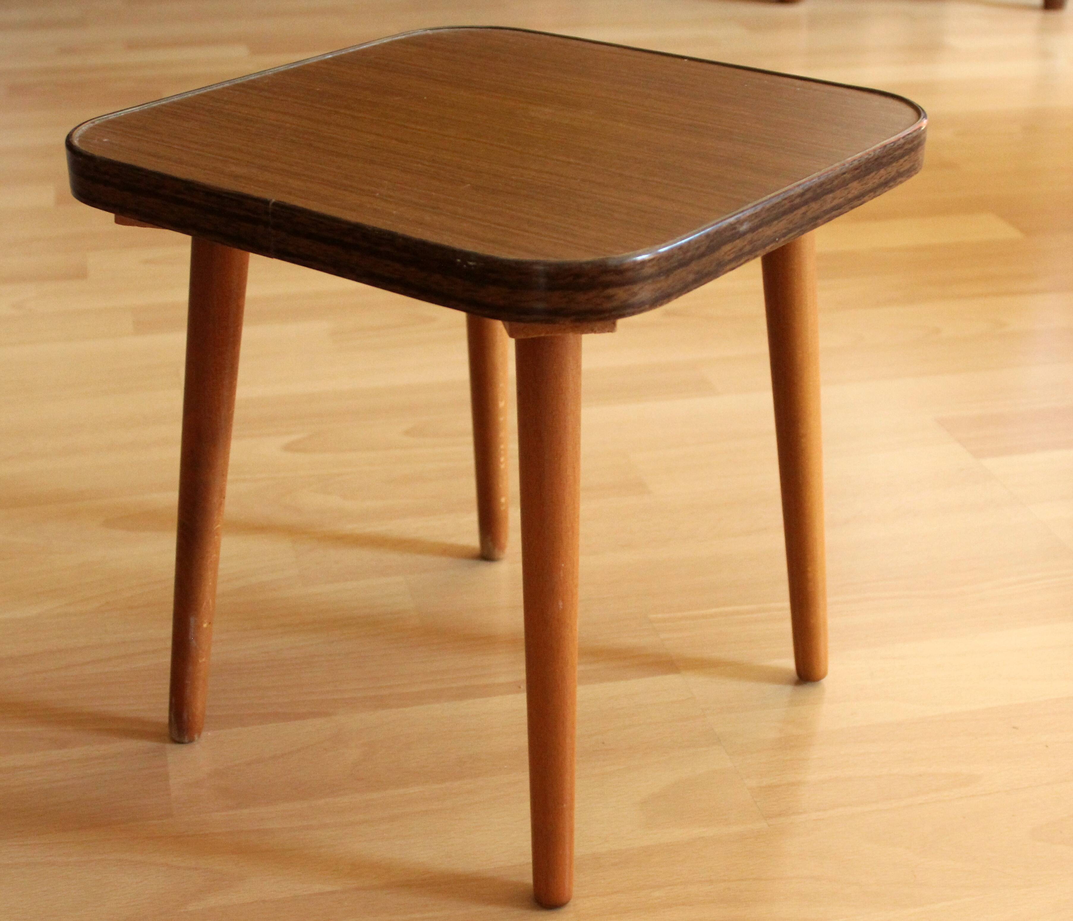 Rockabilly wooden plant stand, vintage from the 1950s