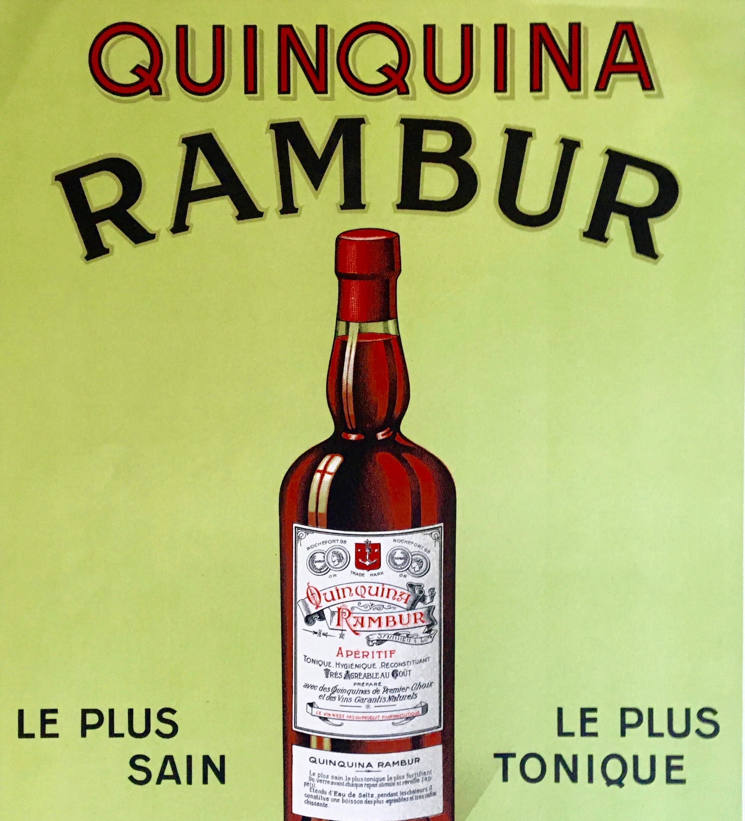 Affiche ancienne quinquina rambur tonic tonic fortifiant circa between 20-40 imp champenois