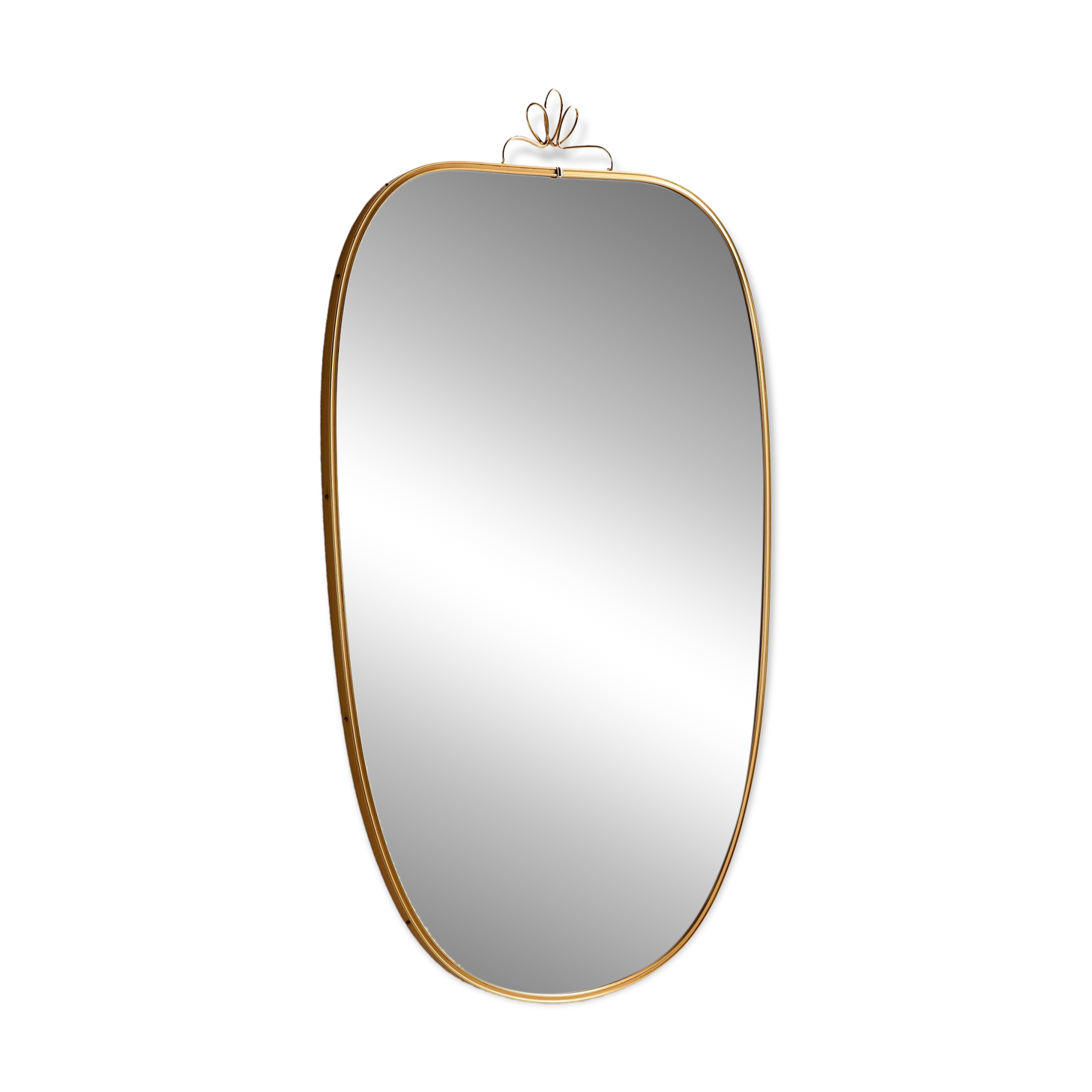 Metal and brass framed mirror