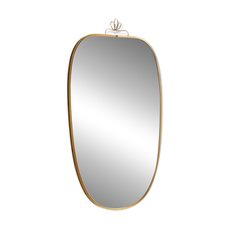 Metal and brass framed mirror