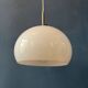 Small white Space Age mushroom pendant light