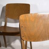 Vintage Thonet Dining Chairs (c.1950). Set of 4 pieces