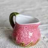 Vintage milk jug in Italian faience majolica.