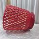 Pair of vintage plant pots SYLA – Made in France – Red and burgundy