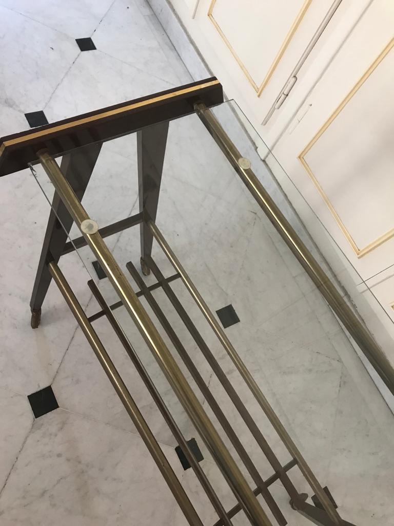 Vintage TV cabinet with wheels 60s