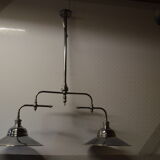 Lustre de billard en laiton chromé