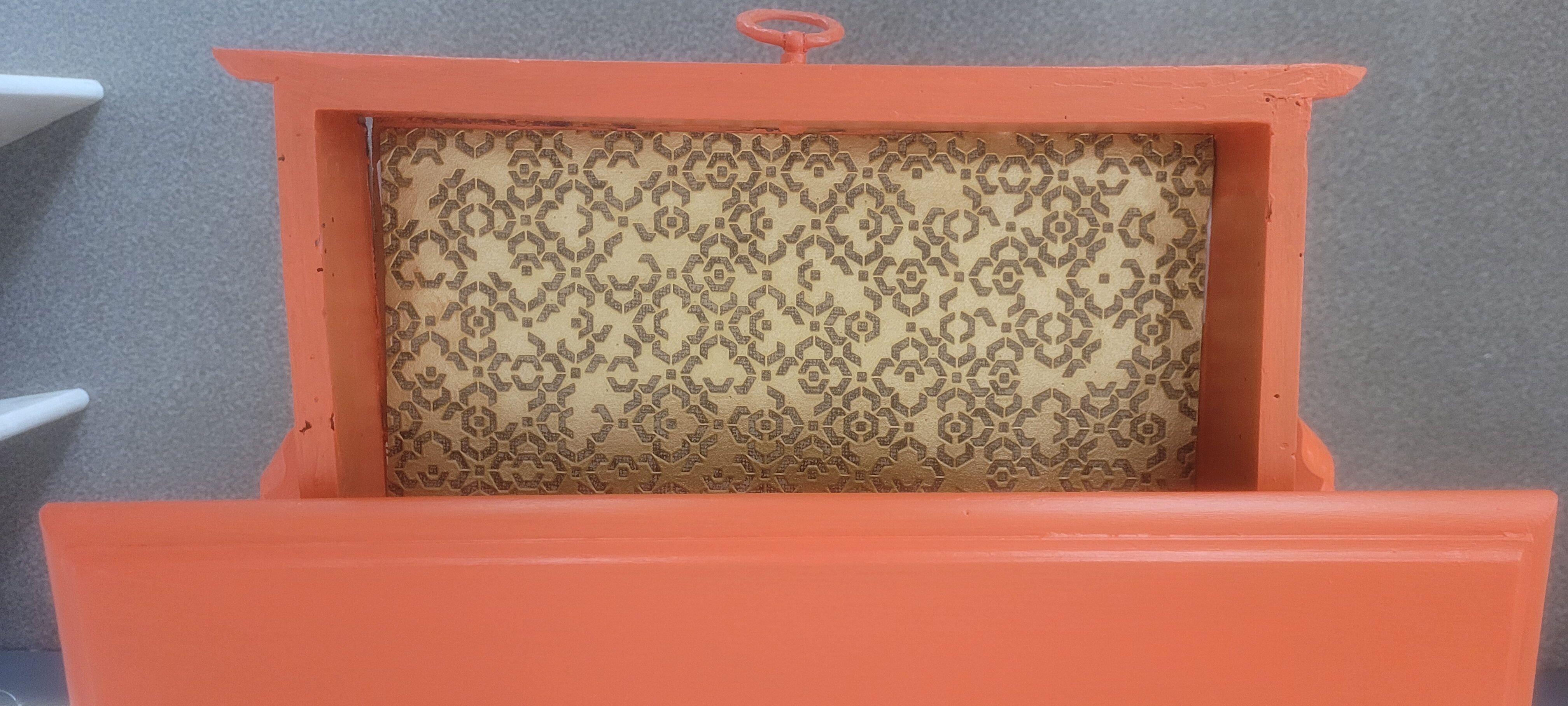 Orange art deco entrance furniture console