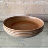 Set of 2 Sarreguemines stoneware soup plates