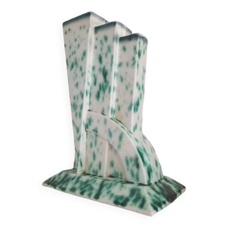 Large Art Deco vase from the 30s, futuristic earthenware