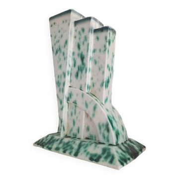 Grand vase Art Déco années 30 faïence futuriste