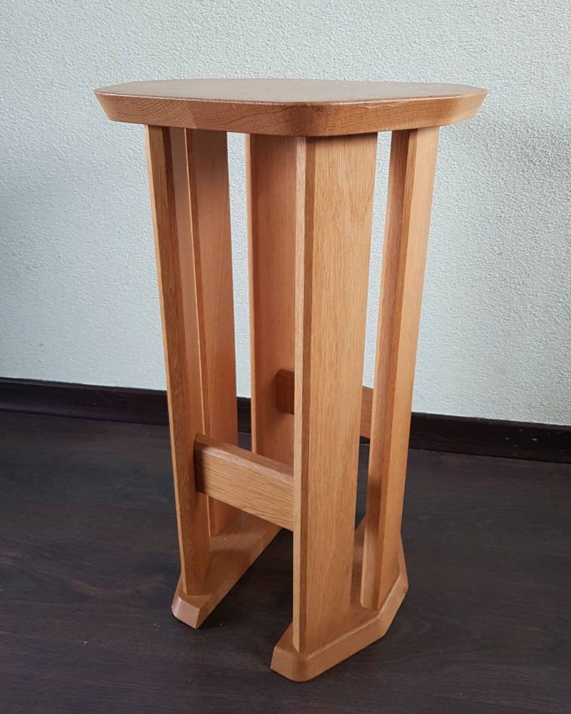Table de bout en bois vintage années 80
