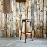 High wooden stool