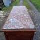 Buffet 1900 in oak and marble top