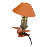 Lampe pince " champignon " orange années 60 70