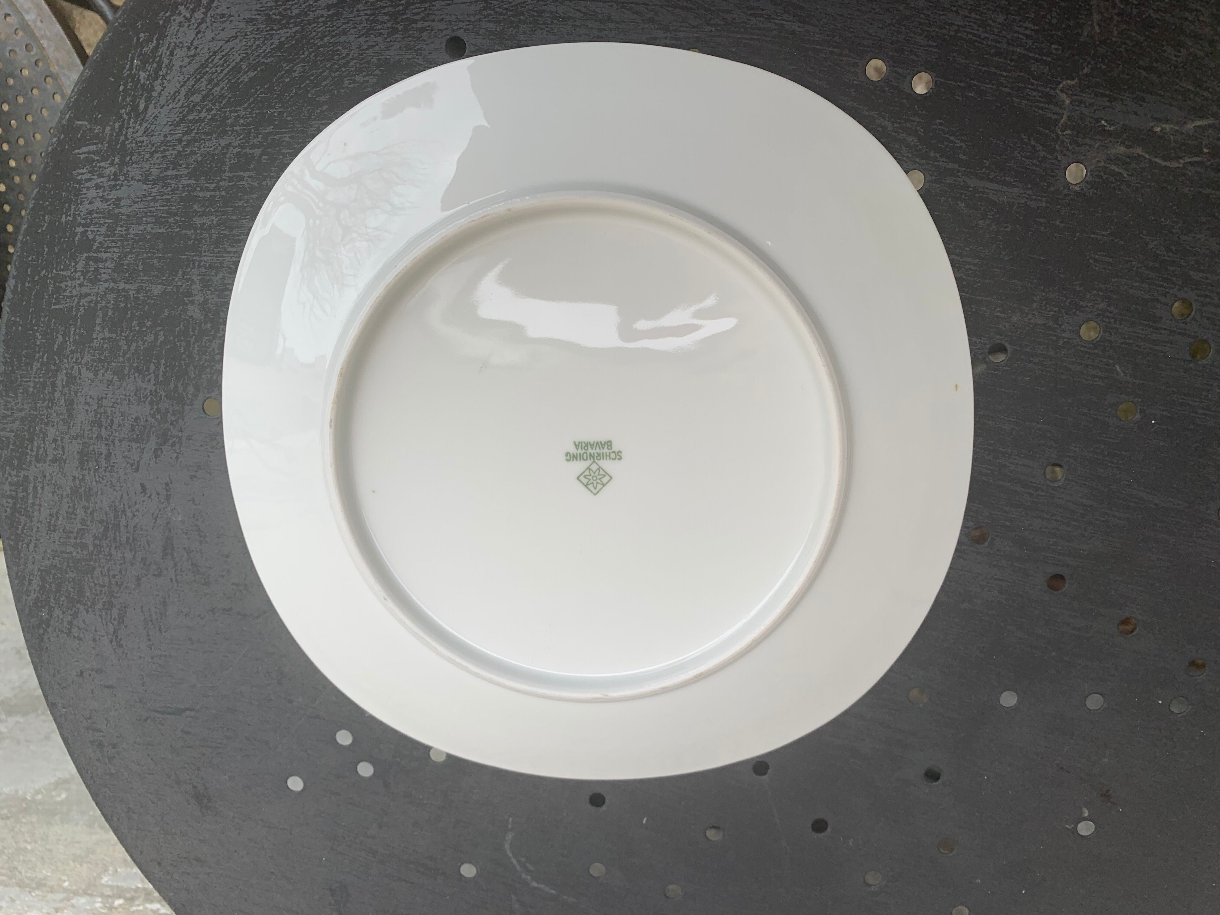 7 flat plates schirnding bavaria in white porcelain design design 1970