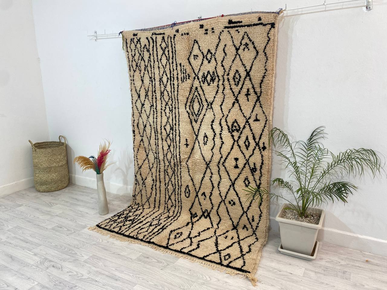 Handmade Moroccan Berber carpet 230 x 144 CM