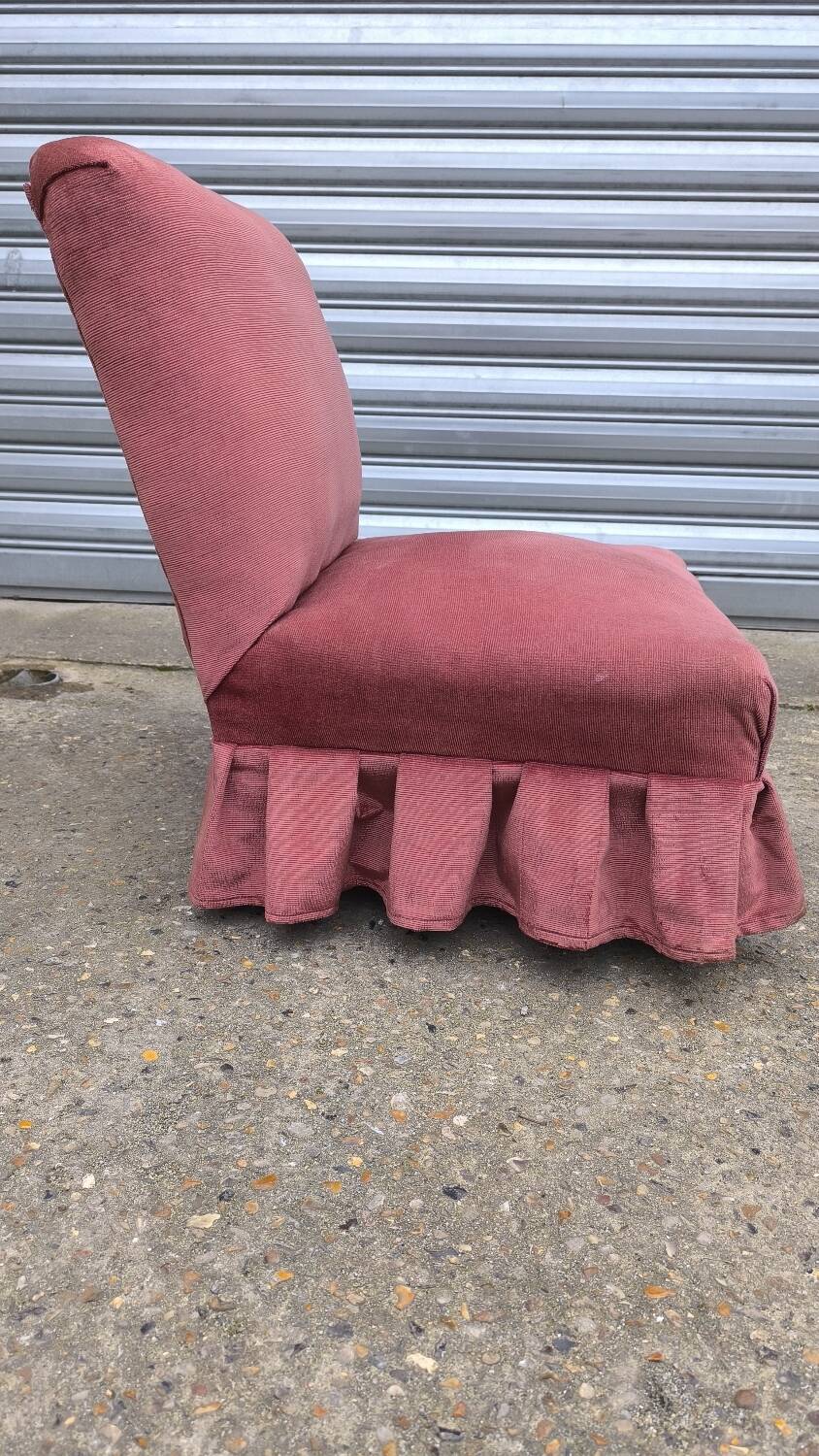 Pink velvet cocktail chair
