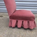 Pink velvet cocktail chair