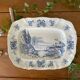 Antique rectangular plate in Sarreguemines earthenware.