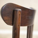 Set of Vintage Brown Beech Chairs, 1950s