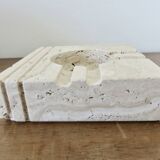 “Fratelli Mannelli” ashtray in travertine, design by Enzo Mari, Italy, 1970