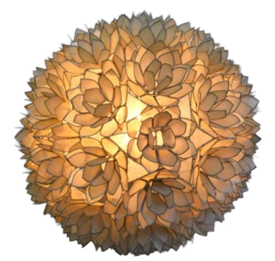 Mother-of-pearl and brass flower pendant – Germany circa 1970