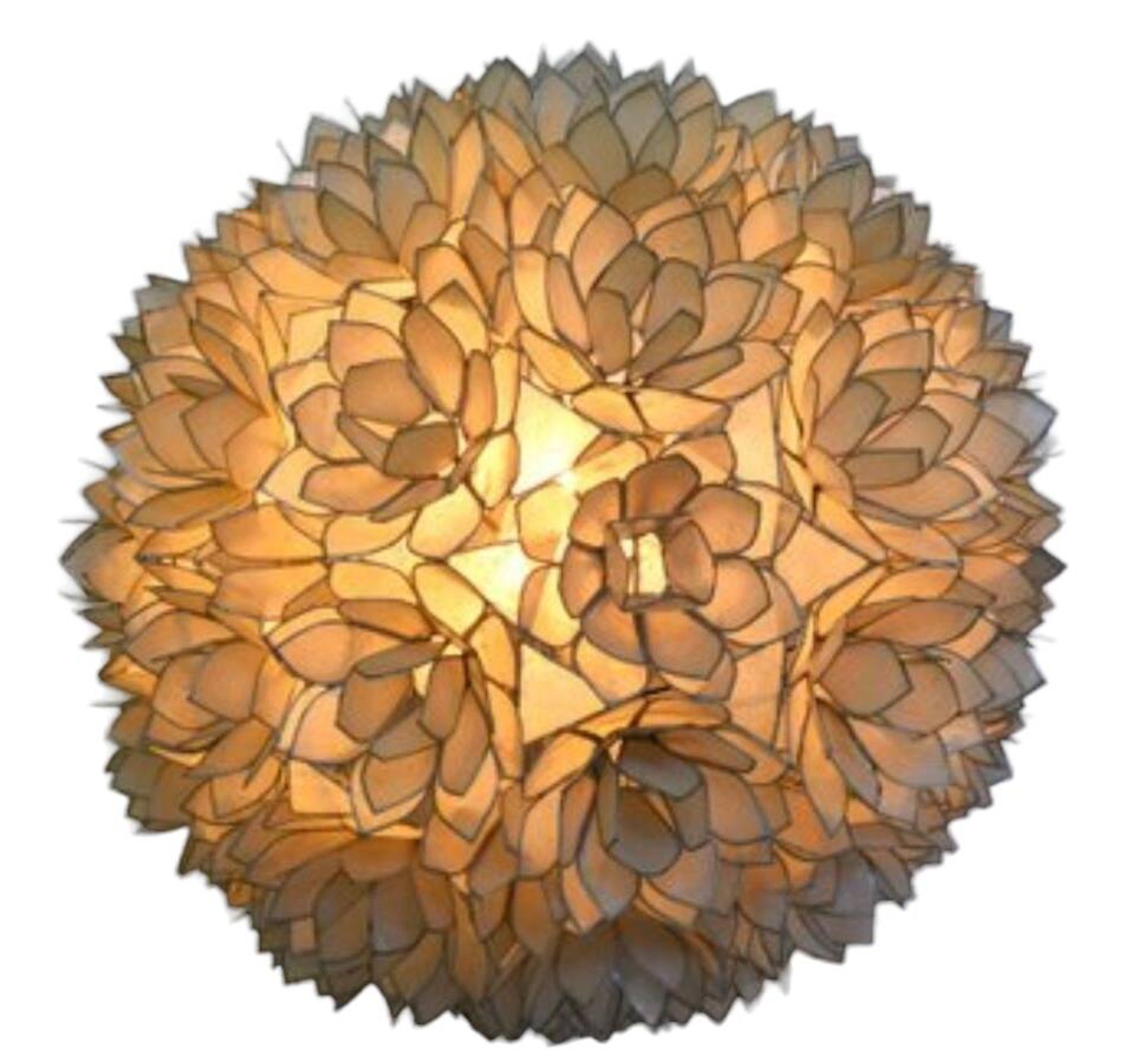 Suspension fleur en nacre & laiton – Allemagne circa 1970