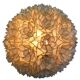 Mother-of-pearl and brass flower pendant – Germany circa 1970