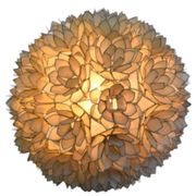 Suspension fleur en nacre & laiton – Allemagne circa 1970